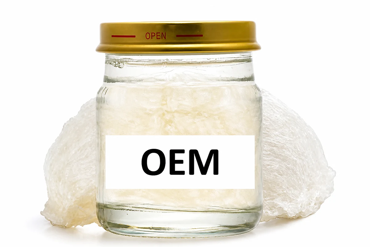 鲜炖燕窝 OEM 瓶装 · 空白标签待贴你的品牌